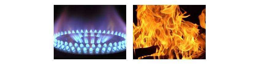 Fiamma - combustione metano - combustione legno