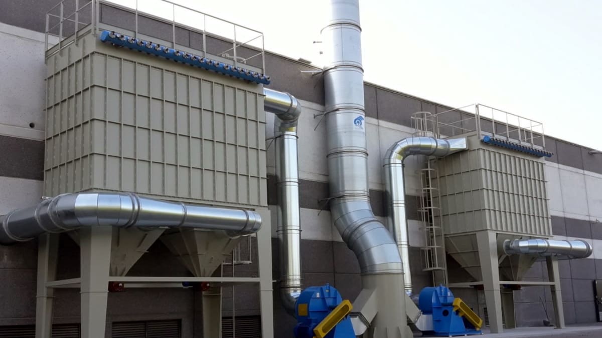 Filtro a maniche industriale Dustdown per la filtrazione di polveri fini e ultrafini