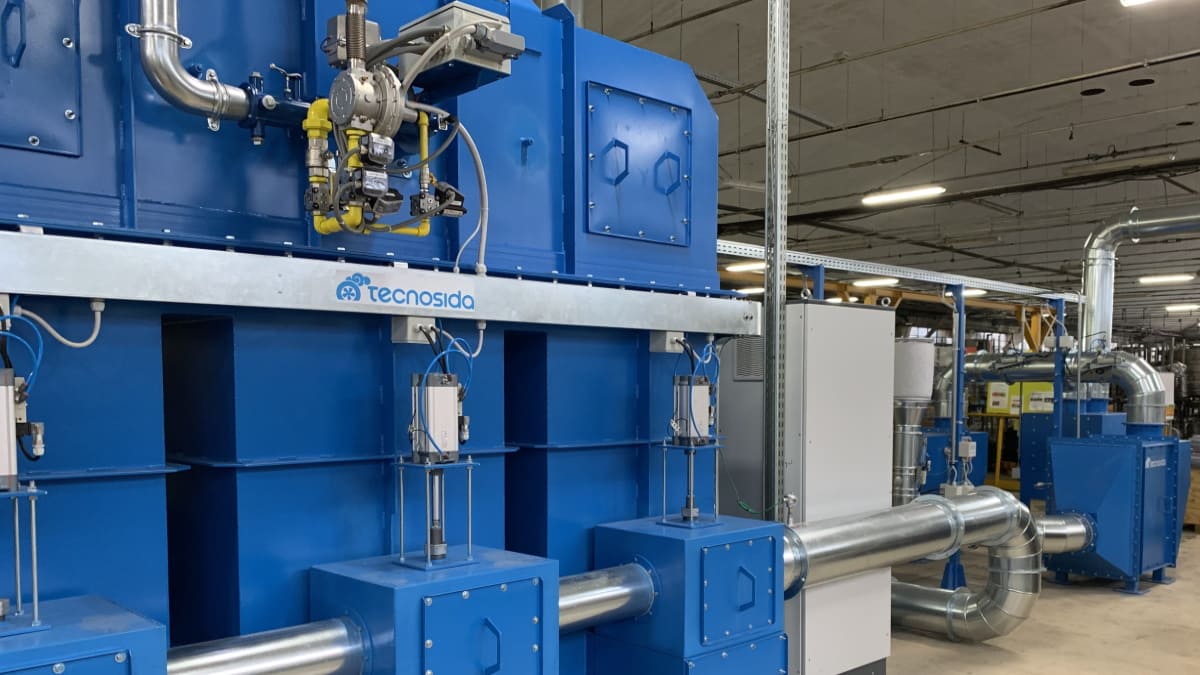 Post combustore termico progettato e realizzato da Tecnosida per il trattamento dei COV